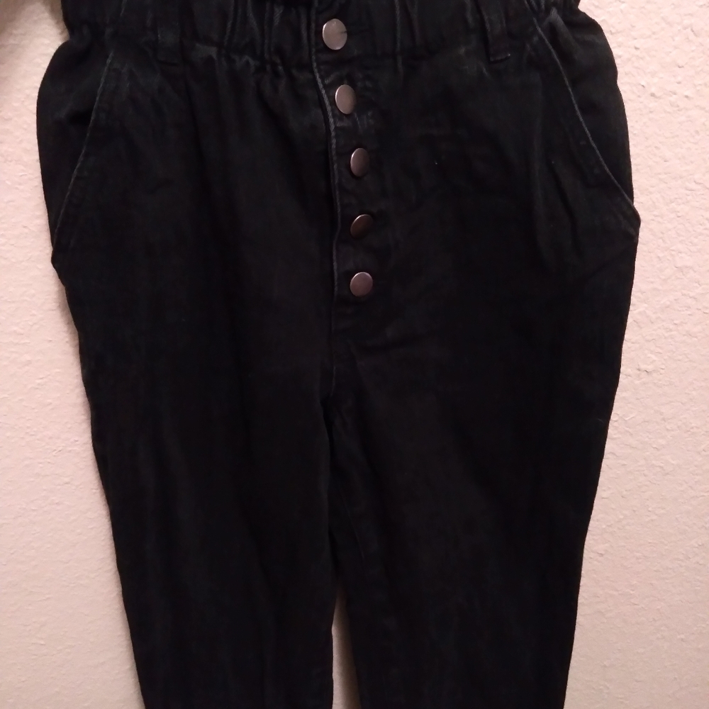 High waisted black skinny jeans